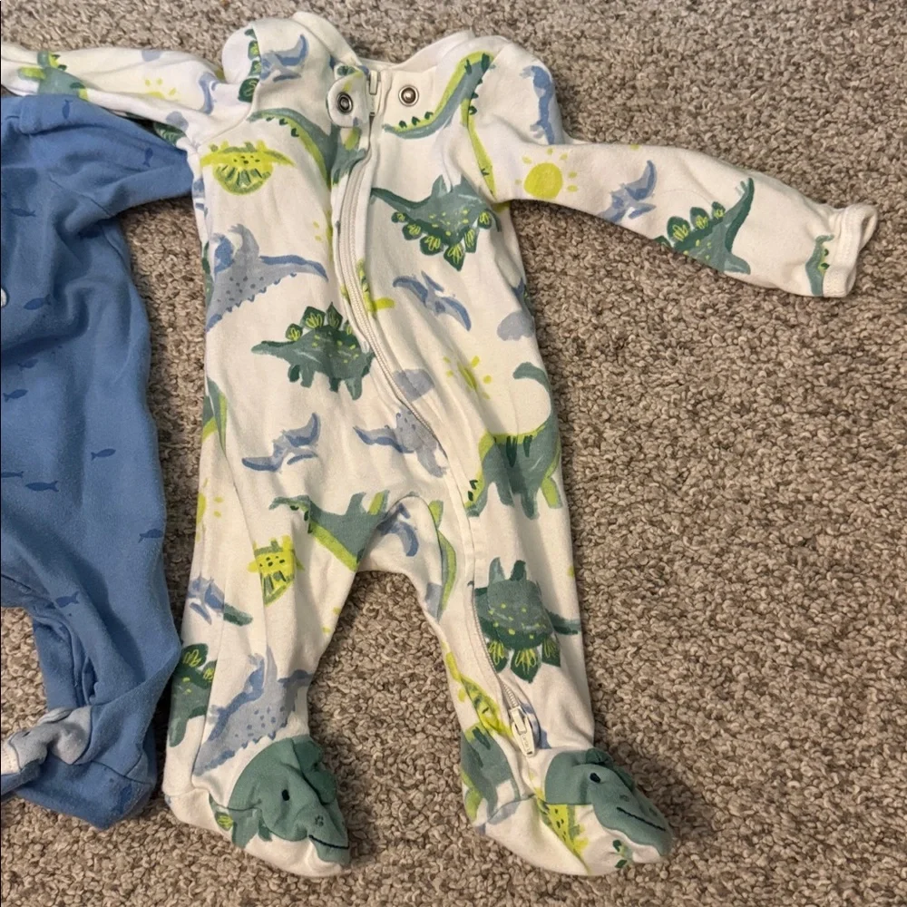 Carters Newborn Boy Footed Sleeper Set of 3 Bundle Lot - Picture 5 of 7